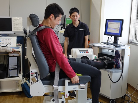 スポーツ医科学センターでのフィジカルチェック スポーツ医科学センターでのフィジカルチェック