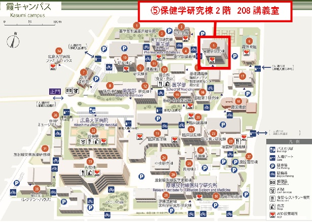 霞地区キャンパスマップ