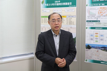 Director Tsuchida giving a speech