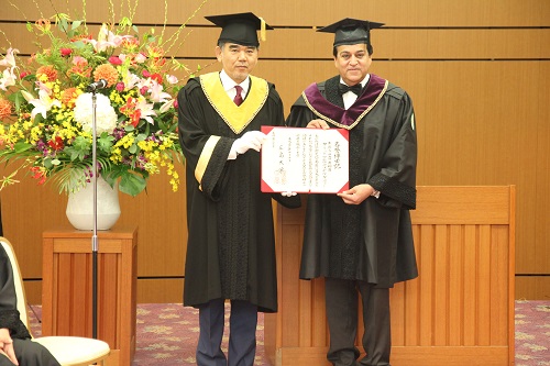 Awarding the title of “Hiroshima University Honorary Doctorate” to Dr. Khaled Atef Abdel Ghaffar