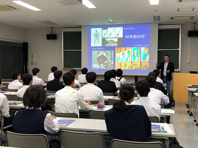 加藤純一教授(先端物質科学研究科長)による概要説明 加藤純一教授(先端物質科学研究科長)による概要説明