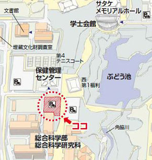 学生プラザの位置図