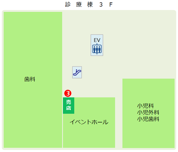 診療棟3Fマップ 診療棟3Fマップ
