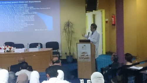 President Ochi giving a lecture at Cairo University Hospital