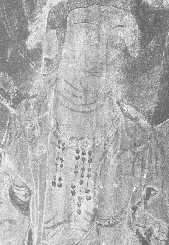 One of the discovered ancient Buddhist paintings at Saimyoji Temple