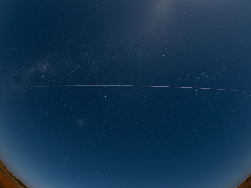 Fireball image of Hayabusa2's re-entry capsule