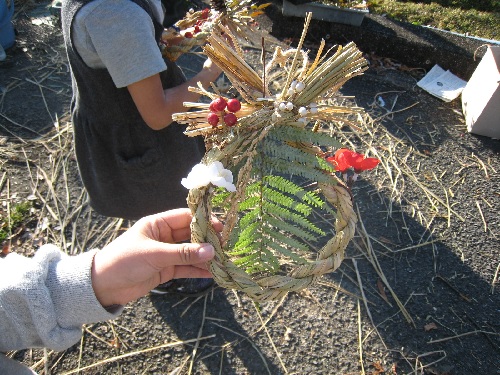 完成したしめ縄の画像