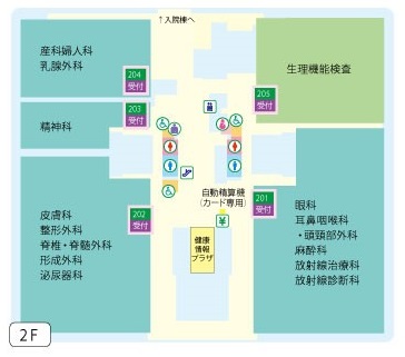 生理機能検査室の案内地図 生理機能検査室の案内地図