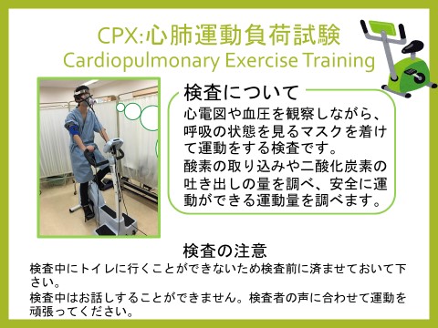 CPX 心肺運動負荷試験 CPX 心肺運動負荷試験