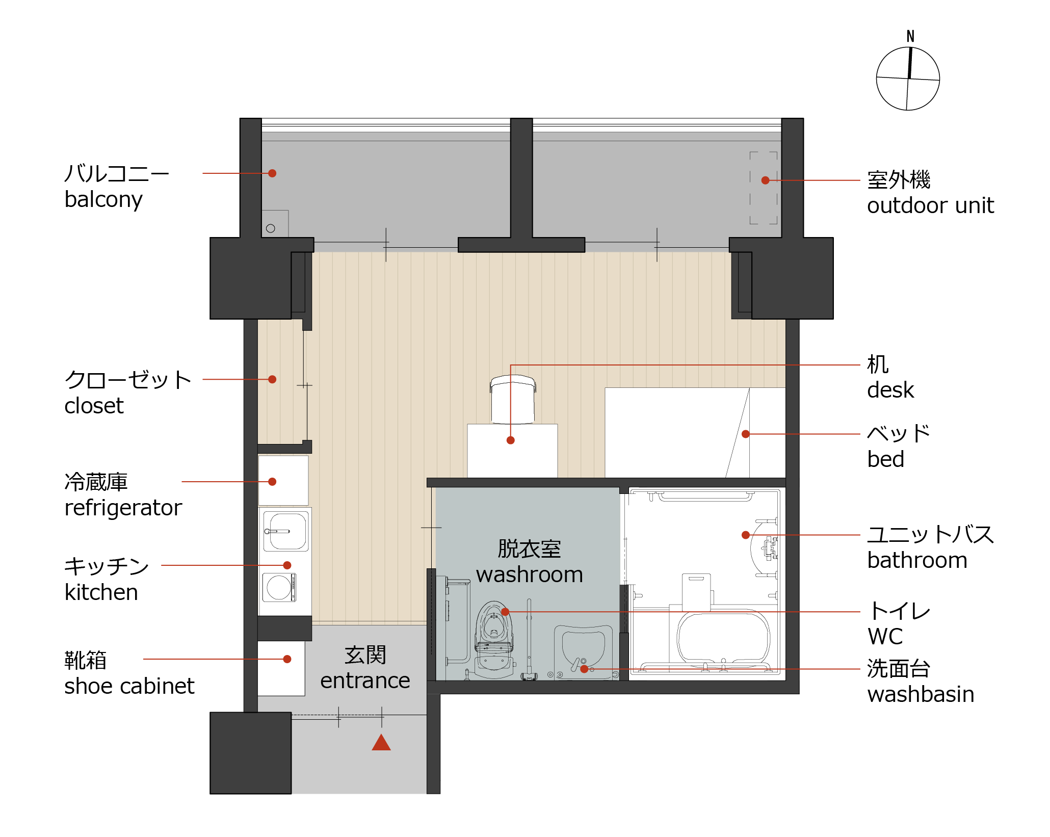 間取り図（バリアフリー居室）