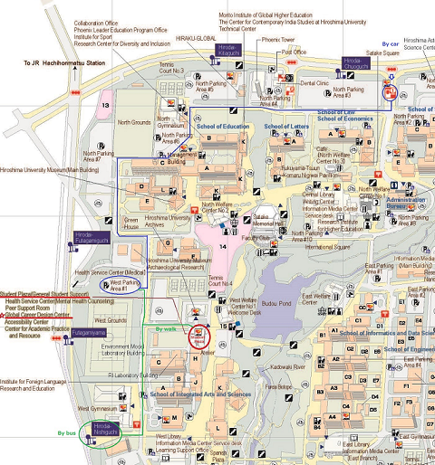 Map around the Global Career Design Center