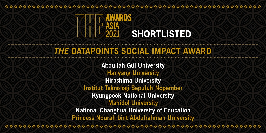Finalistas de THE DataPoints Social Impact Award 