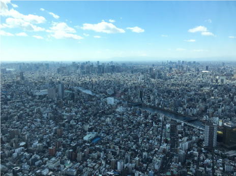 Tokyo landscape from the Sky Tree tower Tokyo landscape from the Sky Tree tower