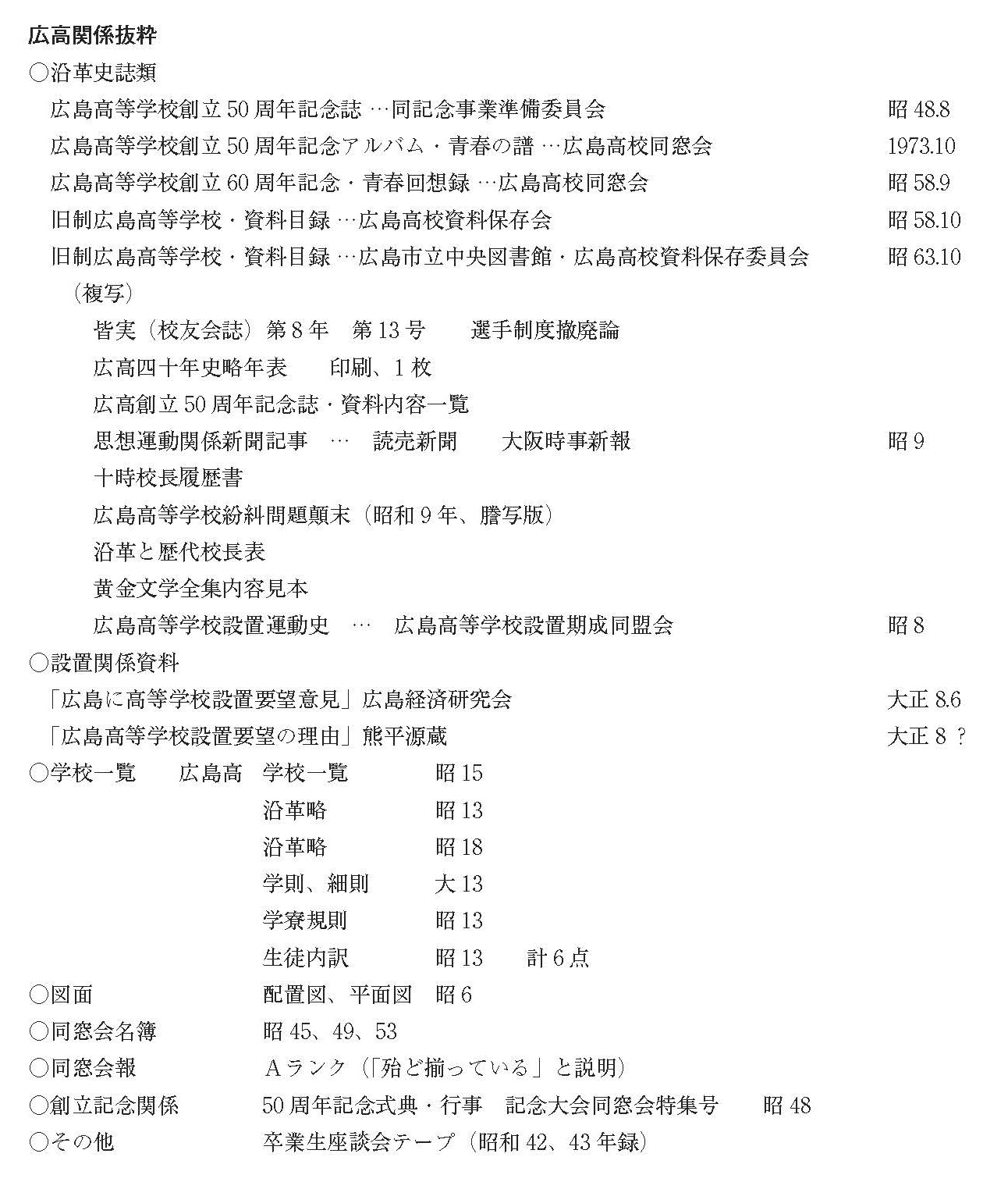 広高関係抜粋 広高関係抜粋