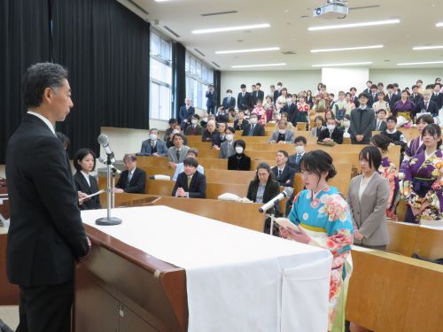 学位記伝達式・学部生代表謝辞