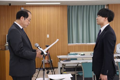 顕彰状授与(村松准教授)
