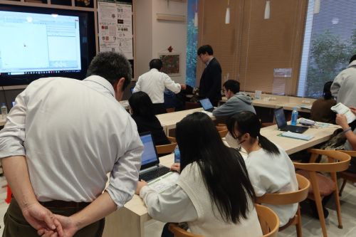 演示実験の様子