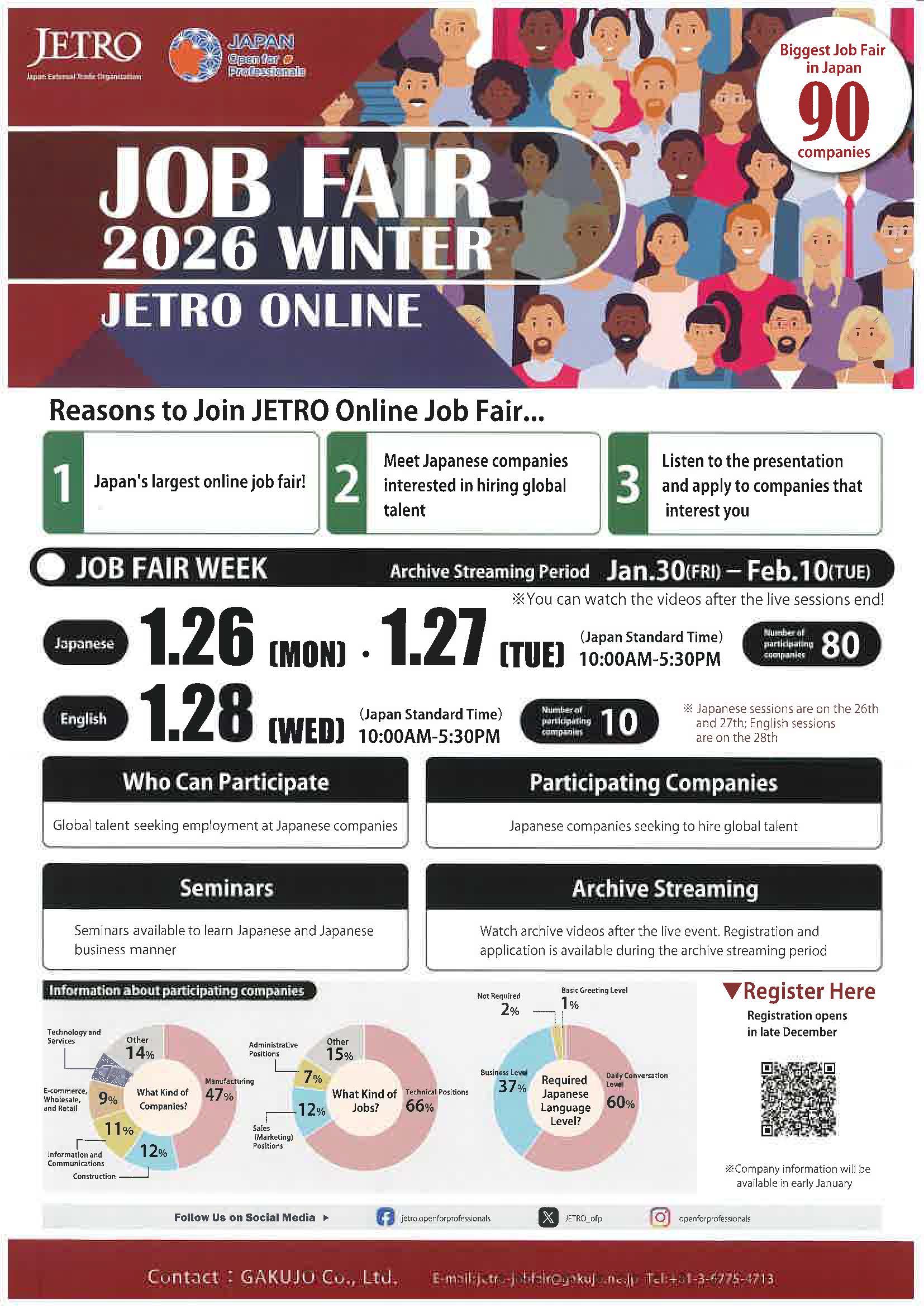 JOB FAIR 2026 WINTER JETRO ONLINE