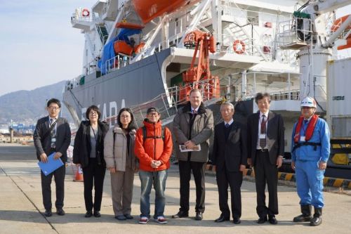 深田サルベージの地盤調査船「POSEIDONｰ1」を見学しました | 広島大学