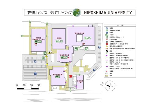 東千田キャンパスバリアフリーマップ