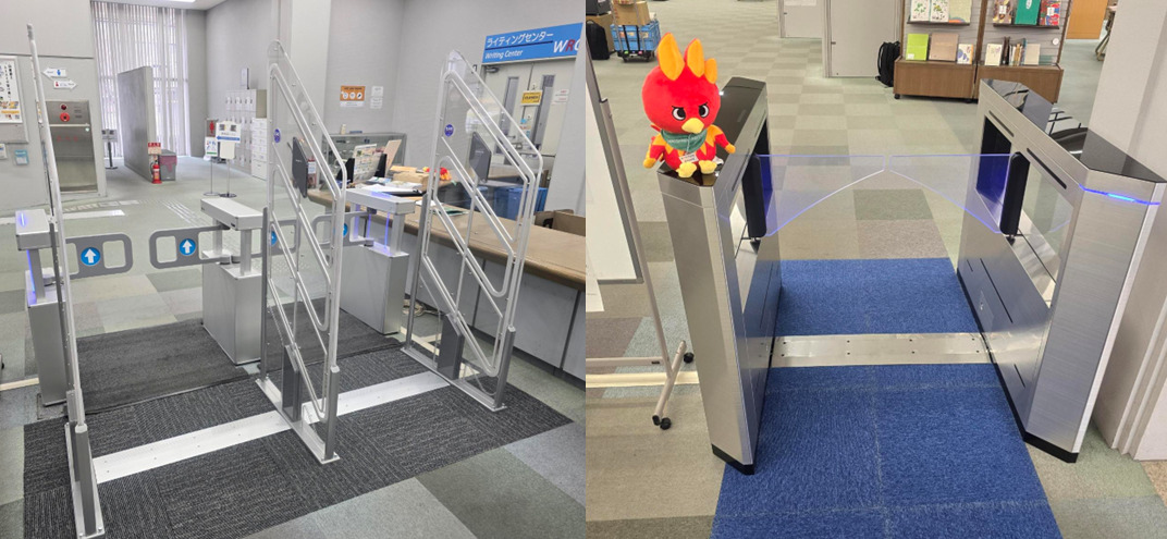 右が入館ゲート、左が退館ゲートです。