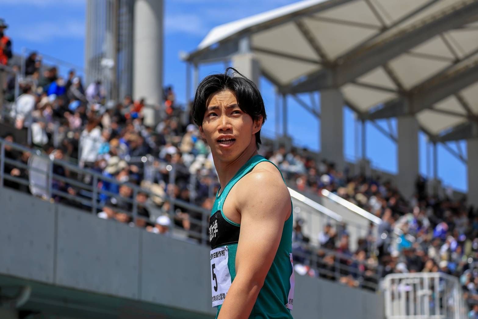 体育会陸上競技部の山本匠真さんが「吉岡隆徳記念第80回陸上競技大会