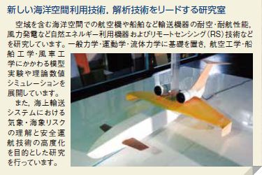 新しい海洋空間利用技術、解析技術をリードする研究室