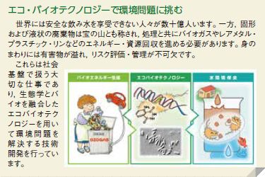 エコ・バイオテクノロジーで環境問題に挑む
