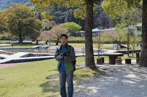 李　晨陽さん 錦帯橋吉香公園写真