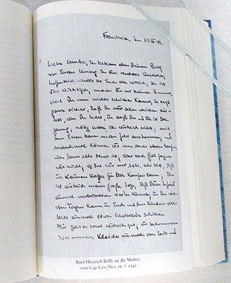 ハインリヒ・ベルの手稿『戦地からの手紙 1942年7月19日』