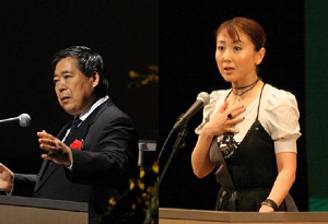 東京農業大学名誉教授の小泉武夫氏の講演,午後からは広島県因島出身の女優東ちづる氏の講演