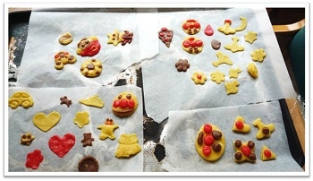 小児科の食のイベント『クッキー作り』の様子
