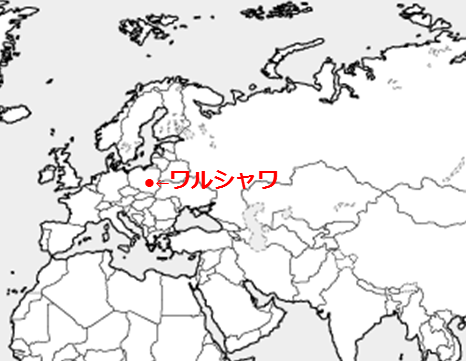 ポーランド　ワルシャワ　地図