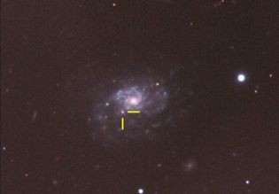 すばる望遠鏡で撮影した超新星 SN 2003jd とその母銀河
