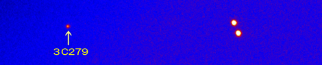 図2 「かなた望遠鏡」で撮影された活動銀河「3C279」