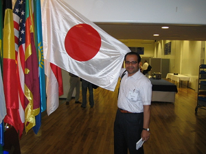 Ahmed Askora with Japanese flag