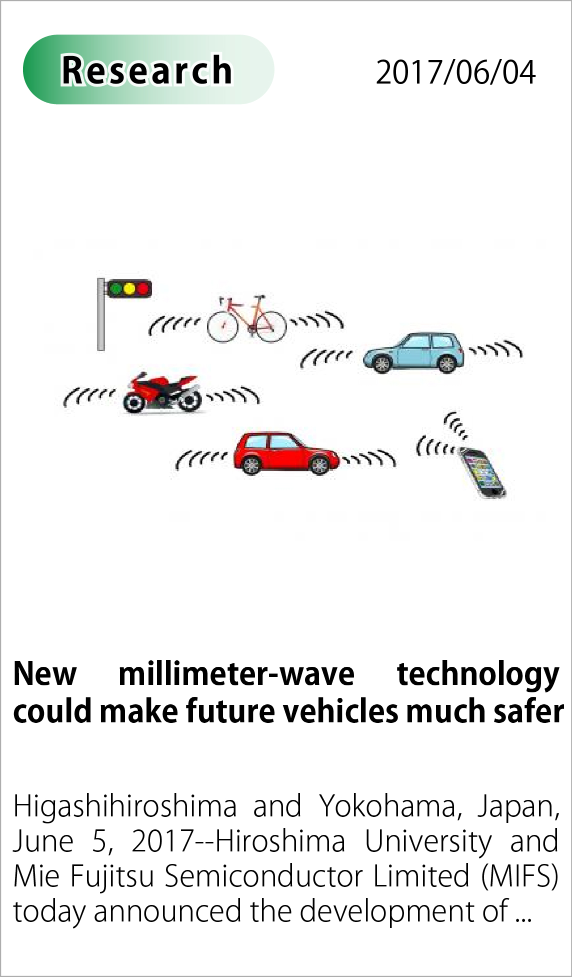 New millimeter-wave technology could make future vehicles much safer