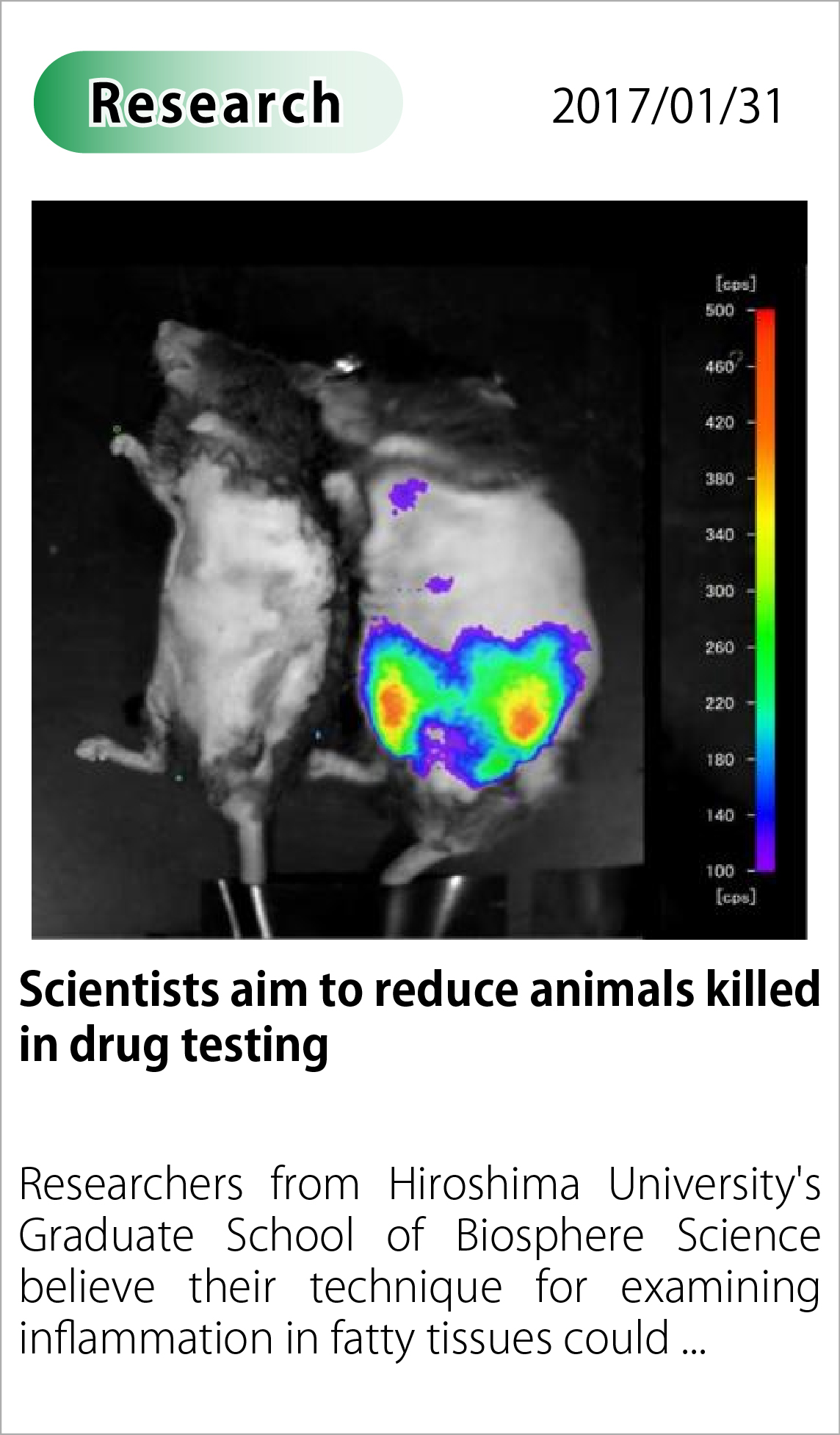 Scientists aim to reduce animals killed in drug testing