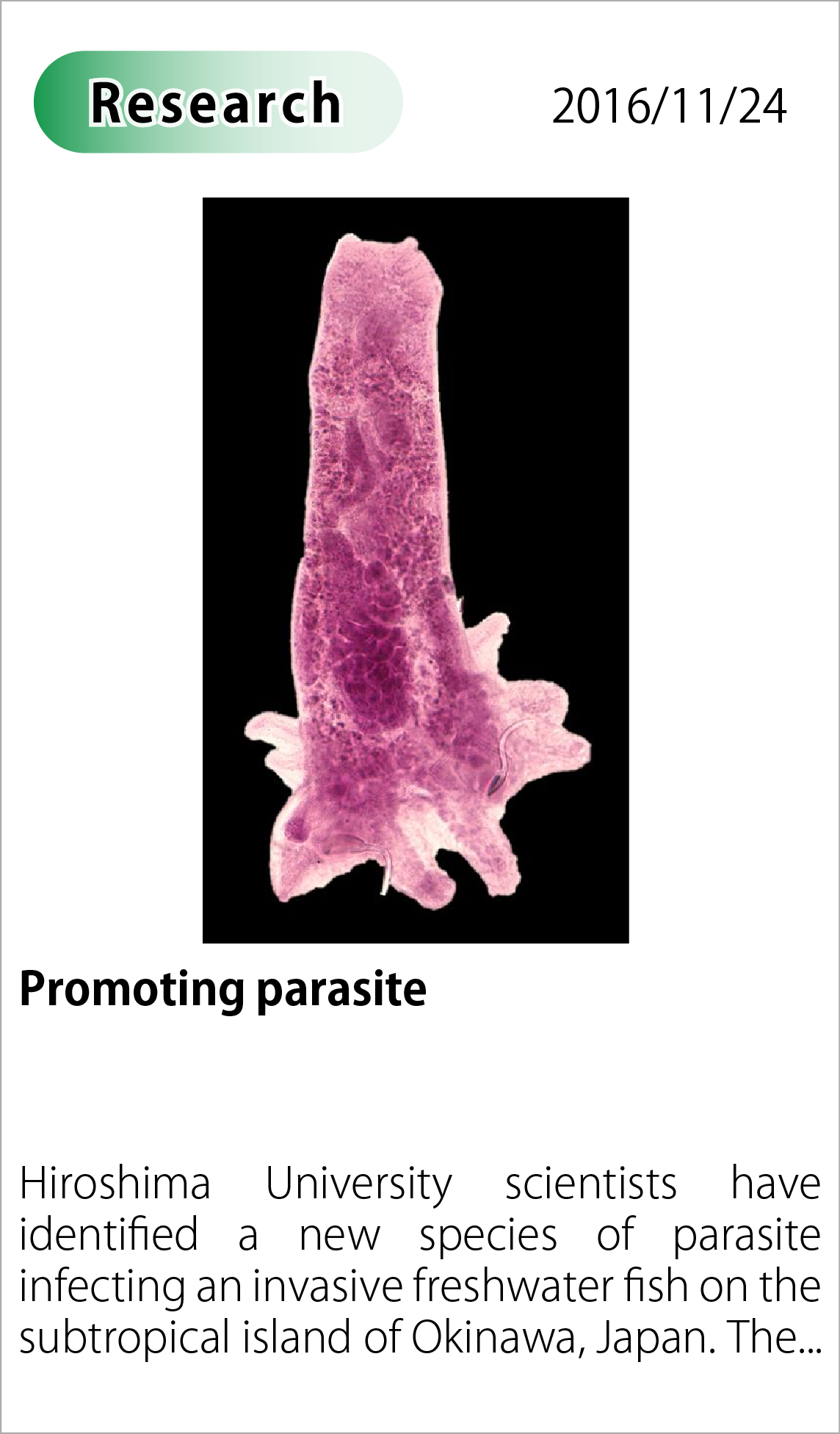 Promoting parasites