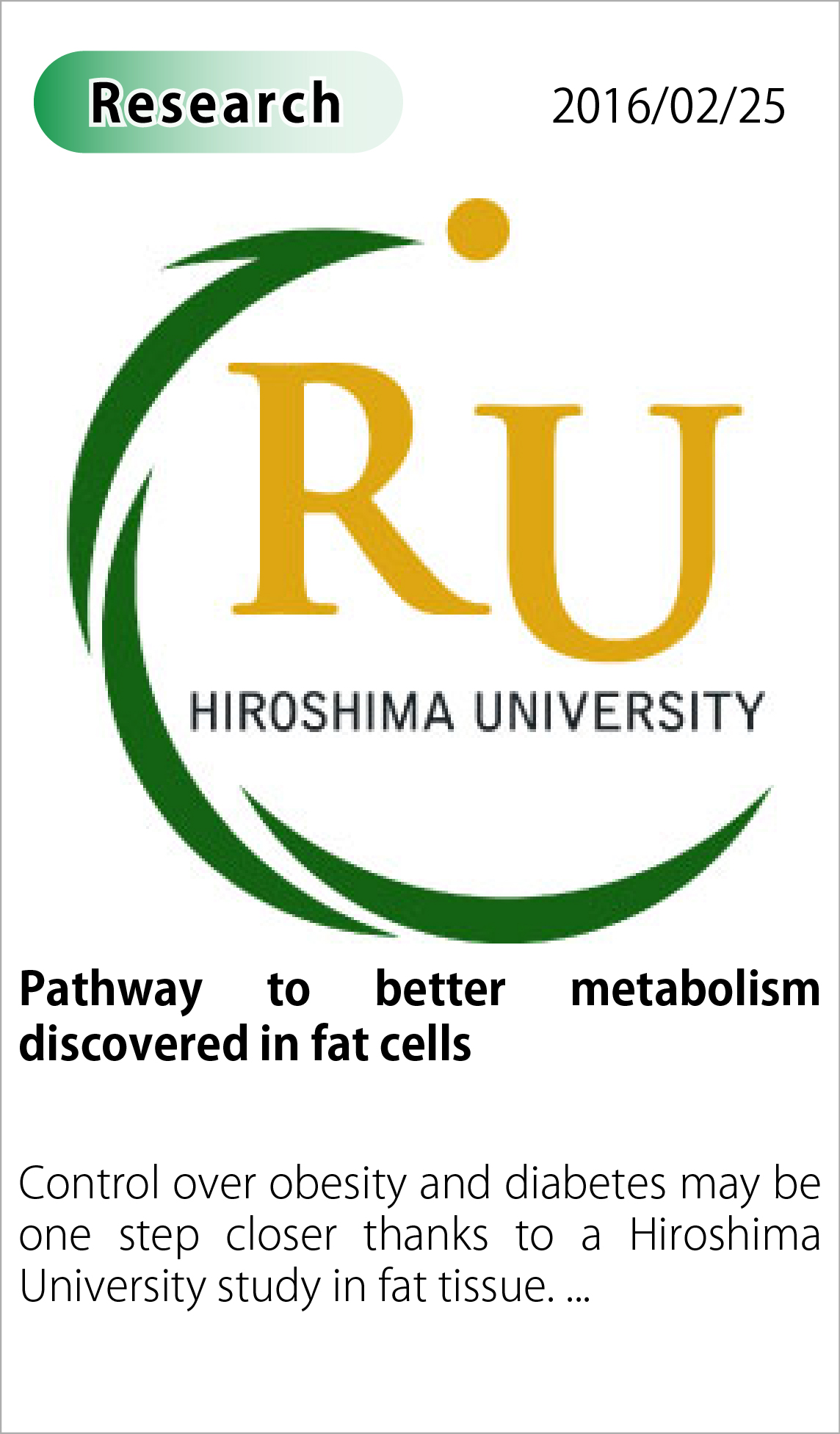 Pathway to better metabolism discovered in fat cells