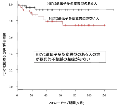 図1：ブルガダ症候群観察期間内の致死的不整脈の発症状況