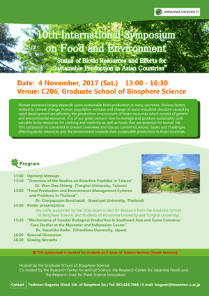 The 10th International Symposium on Food and Environment