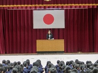 小・中学校後期始業式