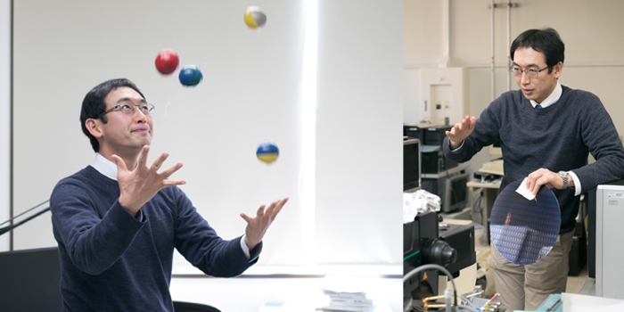 Associate Professor Kuroki juggling