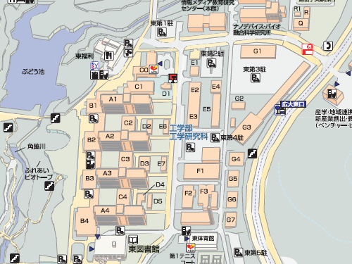 工学部・情報科学部・大学院(旧)工学研究科エリアマップ (Area Map)