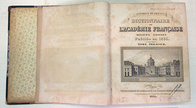 Dictionnaire de l’Académie Française Dictionnaire de l’Académie Française